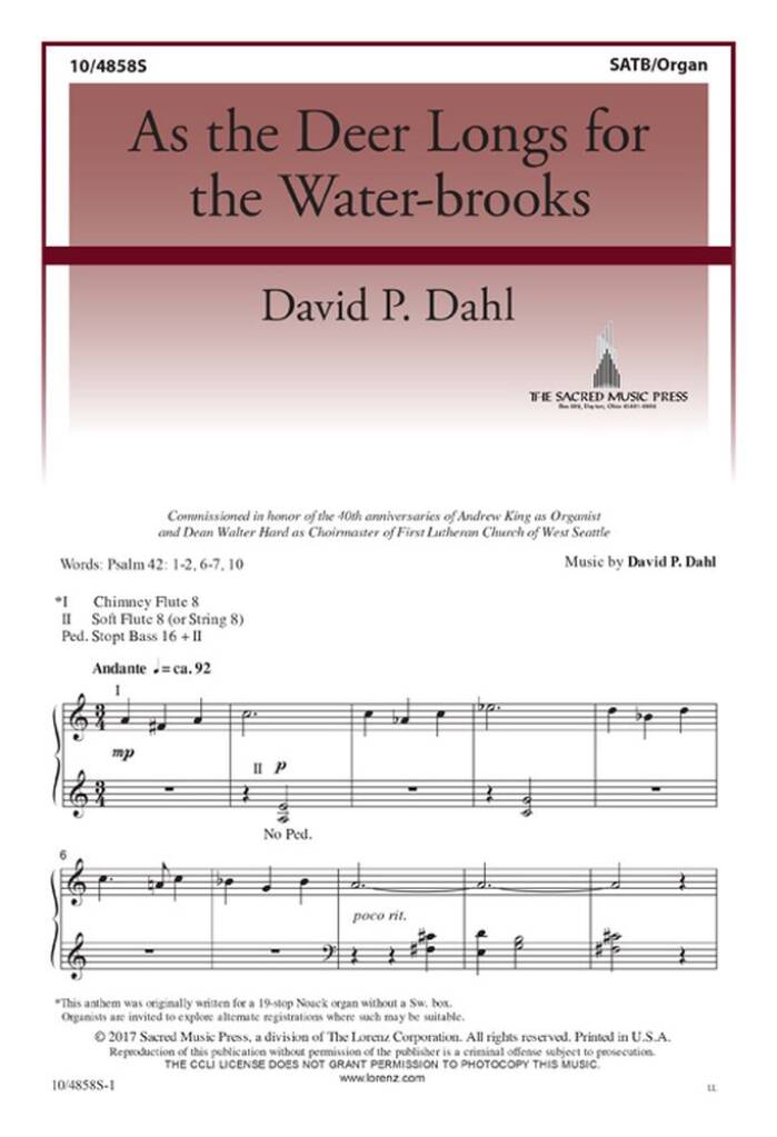 As The Deer Longs For The Water Brooks